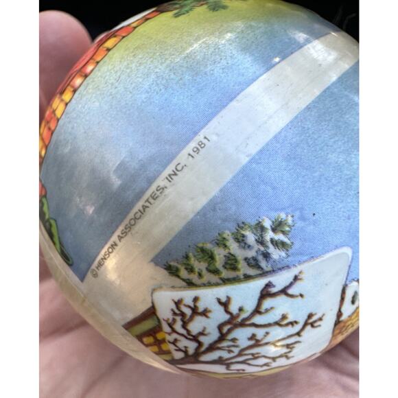 Muppets Kermit Miss Piggy 1981 Satin Hallmark Christmas Ornament Jim Henson -CH2 - Picture 10 of 10